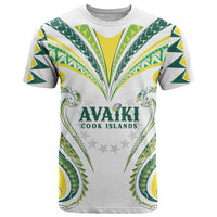 Custom Rugby Cook Islands Avaiki T Shirt White Kuki Airani Tribal Maori Inspired LT9 White - Polynesian Pride