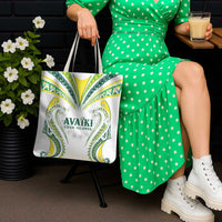 Rugby Cook Islands Avaiki Tote Bag White Kuki Airani Tribal Maori Inspired LT9 - Polynesian Pride