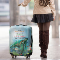 Polynesia Mother's Day Luggage Cover Magnificent Sea Turtle Of Love and Gratitude