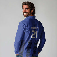 Custom Oceania Football NZ Auckland Long Sleeve Polo Shirt Maori Tribal Pattern LT9 - Polynesian Pride