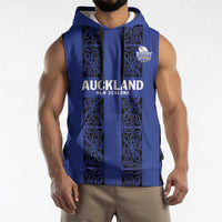 Custom Oceania Football NZ Auckland Sleeveless Hoodie Maori Tribal Pattern LT9 - Polynesian Pride