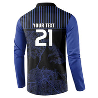 Custom Oceania Football NZ Auckland Button Sweatshirt Minimal City Map Style