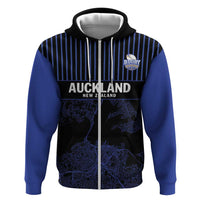 Custom Oceania Football NZ Auckland Hoodie Minimal City Map Style