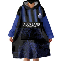 Custom Oceania Football NZ Auckland Wearable Blanket Hoodie Minimal City Map Style LT9 - Polynesian Pride