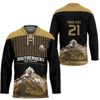 Custom Oceania Football NZ South Island Hockey Jersey Minimal Mount Cook Silhouette LT9 - Polynesian Pride