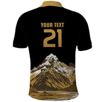 Custom Oceania Football NZ South Island Polo Shirt Minimal Mount Cook Silhouette LT9 - Polynesian Pride