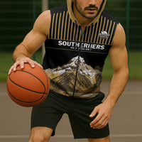 Custom Oceania Football NZ South Island Sleeveless Zip Hoodie Minimal Mount Cook Silhouette LT9 - Polynesian Pride