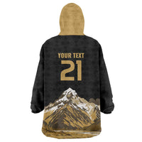 Custom Oceania Football NZ South Island Wearable Blanket Hoodie Minimal Mount Cook Silhouette LT9 - Polynesian Pride