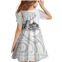 Aroha Maori Language Family Matching Mermaid Dress and Hawaiian Shirt Te Reo Maori Inspired Art LT9 - Polynesian Pride