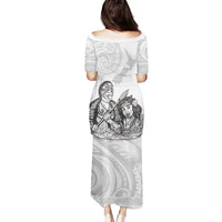 Aroha Maori Language Family Matching Puletasi and Hawaiian Shirt Te Reo Maori Inspired Art LT9 - Polynesian Pride
