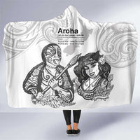 Aroha Maori Language Hooded Blanket Te Reo Maori Inspired Art