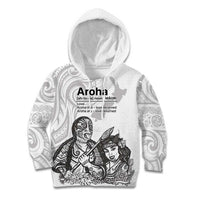 Aroha Maori Language Kid Hoodie Te Reo Maori Inspired Art