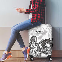Aroha Maori Language Luggage Cover Te Reo Maori Inspired Art LT9 - Polynesian Pride