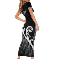 Kia Mau Ki To Ukaipo Family Matching Short Sleeve Bodycon Dress and Hawaiian Shirt Te Reo Maori Koru Fern Art LT9 - Polynesian Pride