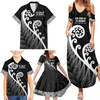 Kia Mau Ki To Ukaipo Family Matching Summer Maxi Dress and Hawaiian Shirt Te Reo Maori Koru Fern Art LT9 - Polynesian Pride