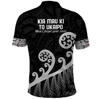 Kia Mau Ki To Ukaipo Polo Shirt Te Reo Maori Koru Fern Art