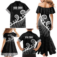 Kia Ora Maori Language Family Matching Mermaid Dress and Hawaiian Shirt Te Reo Maori Koru Fern Art LT9 - Polynesian Pride