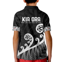 Kia Ora Maori Language Kid Polo Shirt Te Reo Maori Koru Fern Art LT9 - Polynesian Pride