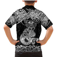 Te Reo Maori Tiki Inspired Art Family Matching Mermaid Dress and Hawaiian Shirt LT9 - Polynesian Pride
