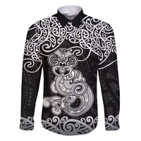 Te Reo Maori Tiki Inspired Art Family Matching Puletasi and Hawaiian Shirt