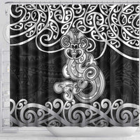 Te Reo Maori Tiki Inspired Art Shower Curtain LT9 - Polynesian Pride