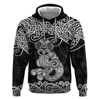 Te Reo Maori Tiki Inspired Art Zip Hoodie