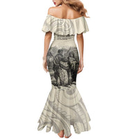 Whanau Maori Language Family Matching Mermaid Dress and Hawaiian Shirt Te Reo Maori Inspired Art LT9 - Polynesian Pride