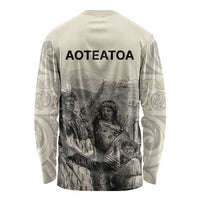 Whanau Maori Language Long Sleeve Shirt Te Reo Maori Inspired Art
