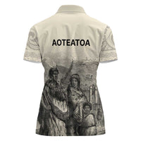 Whanau Maori Language Women Polo Shirt Te Reo Maori Inspired Art