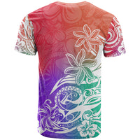 Polynesian Sunset Plumeria T Shirt Pacific Island Tribal Blossom Style LT9 - Polynesian Pride