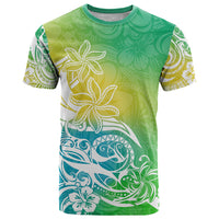 Polynesian Sunset Plumeria T Shirt Pacific Island Tribal Green Style LT9 Green - Polynesian Pride