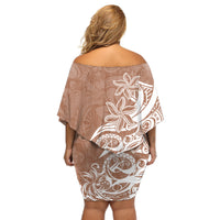 Polynesian Sunset Plumeria Off Shoulder Short Dress Pacific Island Tribal Nude Style LT9 - Polynesian Pride