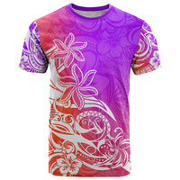 Polynesian Sunset Plumeria T Shirt Pacific Island Tribal Purple Style LT9 Purple - Polynesian Pride