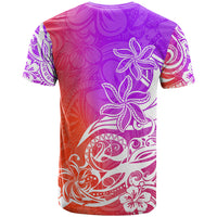 Polynesian Sunset Plumeria T Shirt Pacific Island Tribal Purple Style LT9 - Polynesian Pride