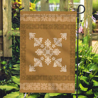 Hawaiian Quilt Block Design Garden Flag Gold Hawaii Culture Motifs LT9 Garden Flag Gold - Polynesian Pride