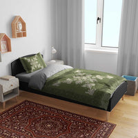 Hawaiian Quilt Block Design Bedding Set Lime Hawaii Culture Motifs - Polynesian Pride