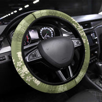 Hawaiian Quilt Block Design Steering Wheel Cover Lime Hawaii Culture Motifs - Polynesian Pride