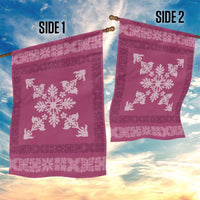 Hawaiian Quilt Block Design Garden Flag Pink Hawaii Culture Motifs LT9 - Polynesian Pride