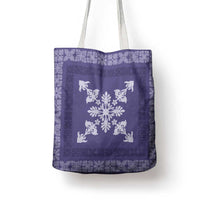 Hawaiian Quilt Block Design Tote Bag Purple Hawaii Culture Motifs LT9 - Polynesian Pride