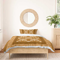 Hawaiian Quilt Pattern Bedding Set Gold Hawaii Culture Tropical - Polynesian Pride