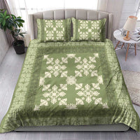 Hawaiian Quilt Pattern Bedding Set Lime Hawaii Culture Tropical - Polynesian Pride