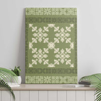 Hawaiian Quilt Pattern Canvas Wall Art Lime Hawaii Culture Tropical LT9 - Polynesian Pride
