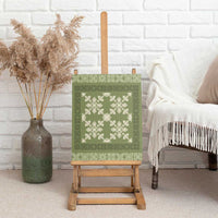 Hawaiian Quilt Pattern Canvas Wall Art Lime Hawaii Culture Tropical LT9 - Polynesian Pride