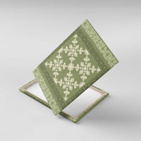 Hawaiian Quilt Pattern Canvas Wall Art Lime Hawaii Culture Tropical LT9 With Frame Lime - Polynesian Pride