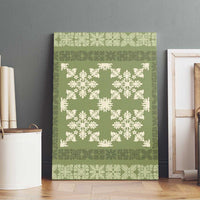 Hawaiian Quilt Pattern Canvas Wall Art Lime Hawaii Culture Tropical LT9 - Polynesian Pride