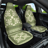 Hawaiian Quilt Pattern Car Seat Cover Lime Hawaii Culture Tropical - Polynesian Pride