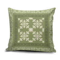 Hawaiian Quilt Pattern Pillow Cover Lime Hawaii Culture Tropical - Polynesian Pride