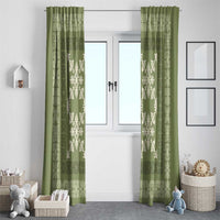 Hawaiian Quilt Pattern Window Curtain Lime Hawaii Culture Tropical - Polynesian Pride