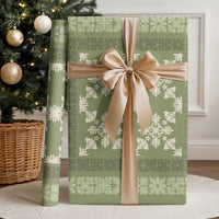 Hawaiian Quilt Pattern Wrapping Paper Lime Hawaii Culture Tropical - Polynesian Pride