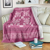 Hawaiian Quilt Pattern Blanket Pink Hawaii Culture Tropical - Polynesian Pride